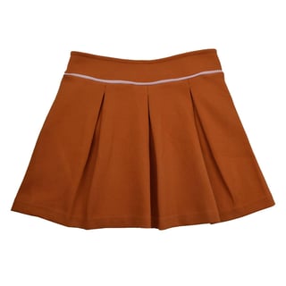 Pleat Skirt Diagonal Rib - Bruin - 128