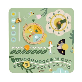 Houten Vintage Kalender Leerklok