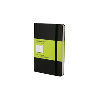Moleskine notebook hardcover pocket plain - 9 x 14cm / black