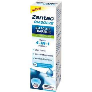 Zantac Diasolve Bruistabletten - Behandelt Doeltreffend Acute Diarree
