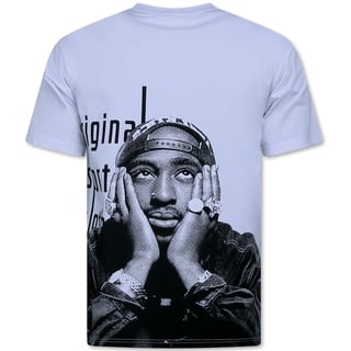 Tupac - Oversized T Shirt Heren -T Shirt Heren Met Print - Funny Shirt - 697 - Wit
