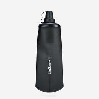 Flexibele Waterfilter liter waterfles - Lifestraw Peak squeeze bottle - Donkergrijs