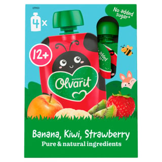 Olvarit 12+mnd Knijpfruit Banaan Kiwi 4-Pack