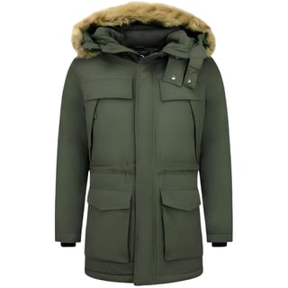 Parka Jas Heren Met Bontkraag - Groen