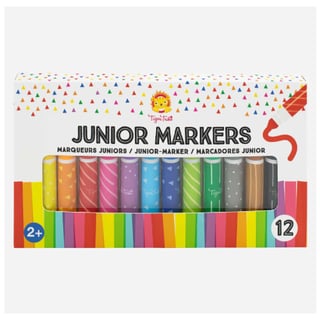 Tiger Tribe Junior Markers Brede Viltstiften 12 Delig 2+