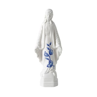 Beeldje Madonna Delfts Blauw Keramiek 21cm