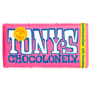 Tony's Chocolonely Reep Wit Framboos Knetter Fairtrade