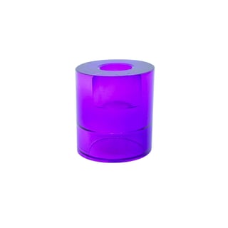 Kandelaar Votief Paars Kristal Glas 6x6cm + Waxinehouder