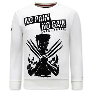 Heren Sweater Met Print - Wolverine - Beige