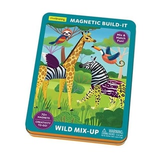 Mudpuppy Magnetic Tins Wild Mix-Up 70 Pieces 4+
