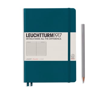 Leuchtturm medium lined notebook (A5) hardcover - 14.5 x 21cm / pacific green