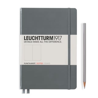 Leuchtturm medium dotted notebook (A5) hardcover - 14.5 x 21cm / anthracite
