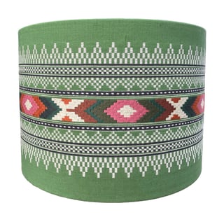 Lampenkap Tikal Groen Multicolor 40x30cm Geborduurd