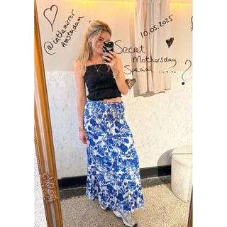 Midi skirt / dress Blue&White roses