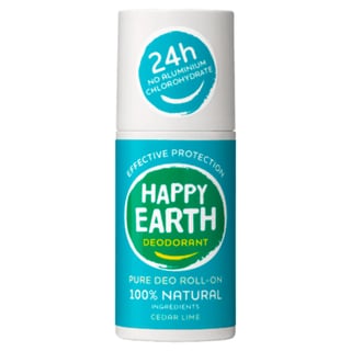 Happy Earth 100% Natuurlijke Deo Roller Cedar Lime