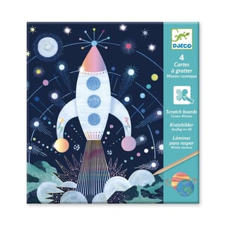 Djeco Scratch Cards Holografisch Cosmic Mission 6-11 Jaar