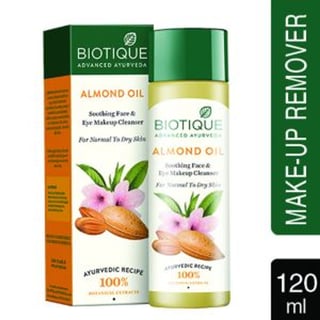 Biotique Bio Almond Oil Soothing Face & Eye Make Up Cleanser For Normal To Dry Skin (120Ml)
