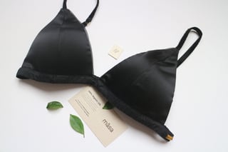 Silk Bralette Sample Sale - Sample No.: 18 Black Medium