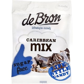 De Bron - Lifestyle Candy Suikervrije Caribbean Toffees - Suikervrije Toffees - Snoep - Chocolade - 90 Gram - 1 Zak