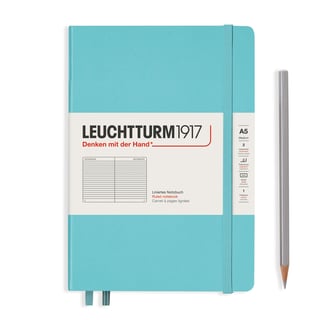 Leuchtturm medium lined notebook (A5) hardcover - 14.5 x 21cm / aquamarine