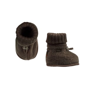 Wollen Fleece Sloffen - Bruin (Joha)
