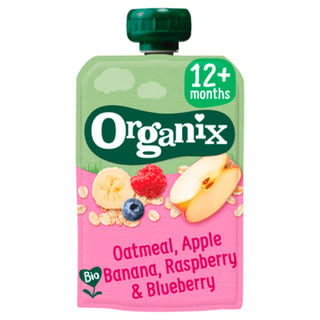 Organix Knijpfruit Haver Appel Banaan 12+m