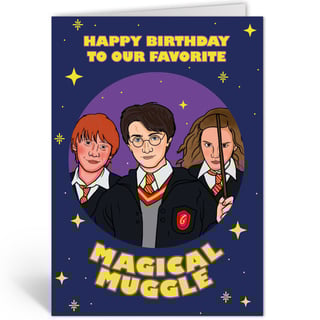Wenskaart - Harry Potter - Happy Birthday to Our Favorite Magical Muggle