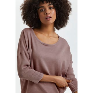 Mila Top - Ronde hals Antler melange