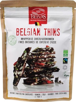 Pure Chocolade - Belgian Thins Quinoa/goji