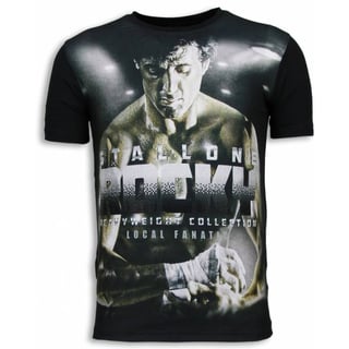 Rocky Heavyweight - Digital Rhinestone T-Shirt - Zwart