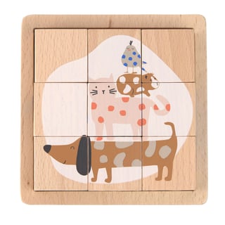 LÄSSIG Wooden Cube Puzzle 