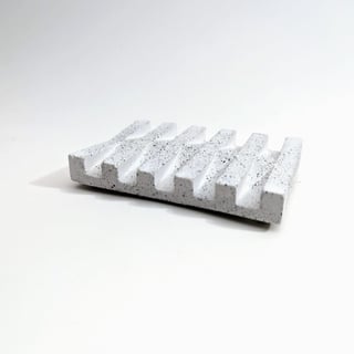 Eigen Merk Zeepbakje Handgemaakt Van Acryl Beton Wit