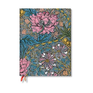 Paperblanks Notebook Ultra Plain Morris Pink Honeysuckle - 18 x 23 cm