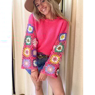 Trui Fashion gebreid roze 