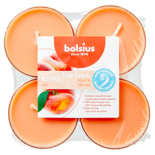Bolsius Maxilicht Clear Cup True Scents Peach