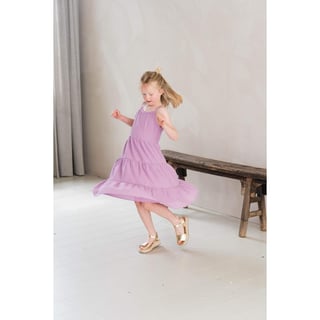House of Jamie Broidery Layer Dress Lavender - Maat: 92/98