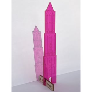 JUDS Plexiglas Domtoren Staand 21 Cm Roze