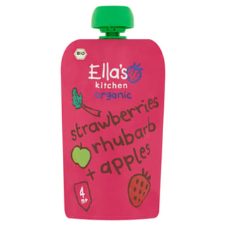 Ella's Kitchen 4+ Strawberry, Rhubarb + Apple