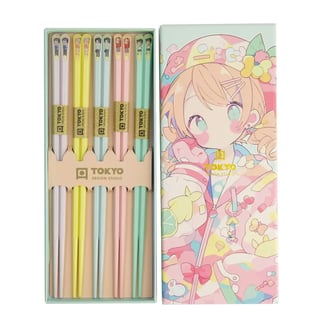 Eetstokjes Anime Pastel Set-5 in Cadeau Doos