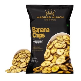 Madras Munch Banana Chips Pepper, 200 Gr