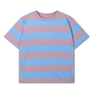 Repose Ams 32. Tee Shirt Summer Blue Elderberry Stripe