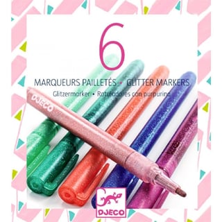 Djeco - 6 Glitterstiften Sweet
