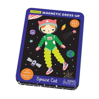 Mudpuppy Magnetic Dress-Up Space Cat 50 Magnets 4+
