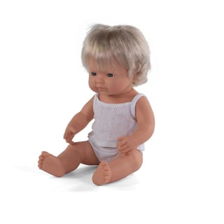 Miniland Babypop Waterdicht Meisje Met Stijl Blond Haar 38 Cm +10 Mnd
