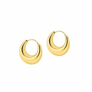 Silver Bold Hoop Earrings - Sterling Silver / Gold Plated