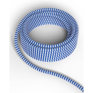 Calex Fabric Cable 2X0,75Qmm 3M Blue/White, Max.250V-60W
