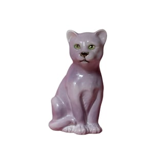 Beeldje Luipaard Lila Keramiek 7x15cm