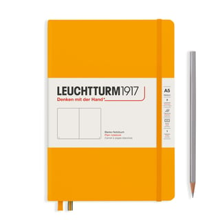 Leuchtturm medium plain notebook (A5) hardcover - 14.5 x 21cm / rising sun