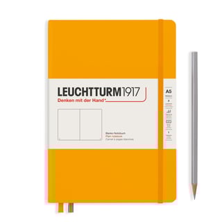 Leuchtturm medium plain notebook (A5) hardcover - 14.5 x 21cm / rising sun
