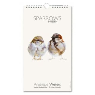 Birthday Calendar Sparrows, Angelique Weijers